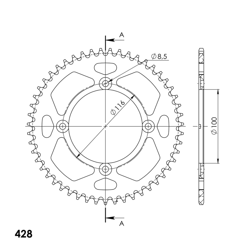 Foaie spate ALU SUPERSPROX Negru