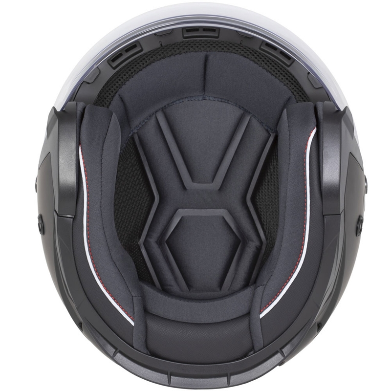 Cască de motocicletă deschisă Cassida Reflex 2.0 Safety, galben fluo-roșu-gri-argintiu reflectorizant