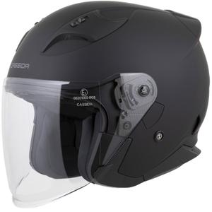 Cască de motocicletă Cassida Reflex 2.0 Solid Open, neagră mată-gri închis
