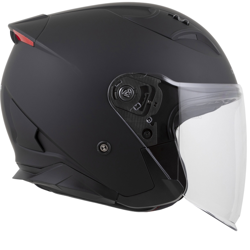 Cască de motocicletă Cassida Reflex 2.0 Solid Open, neagră mată-gri închis