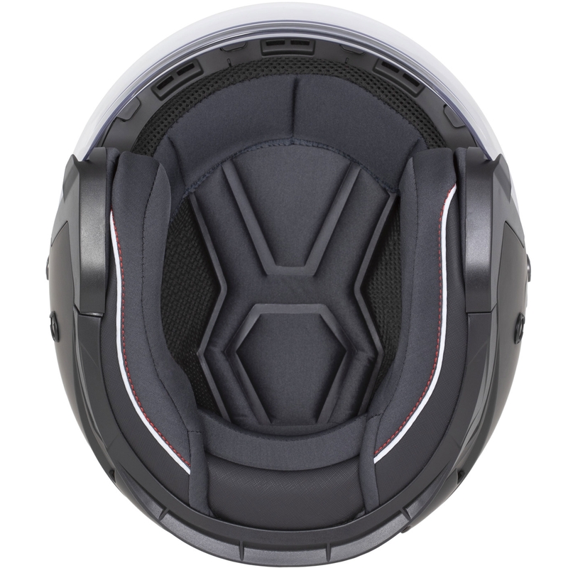 Cască de motocicletă Cassida Reflex 2.0 Solid Open, neagră mată-gri închis