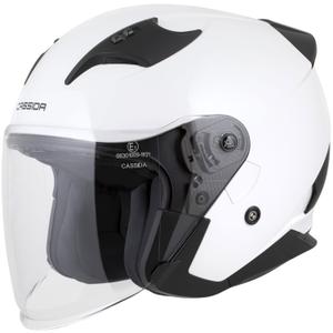 Cască de motocicletă deschisă Cassida Reflex 2.0 Solid alb-negru