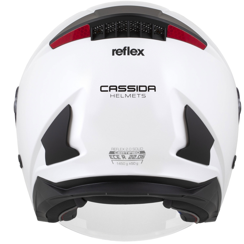 Cască de motocicletă deschisă Cassida Reflex 2.0 Solid alb-negru