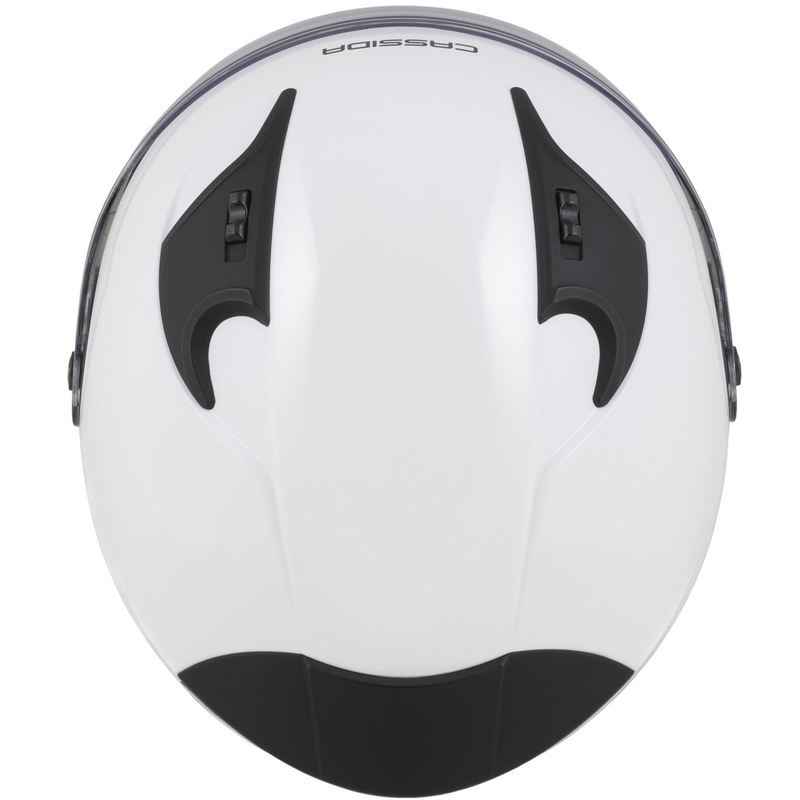 Cască de motocicletă deschisă Cassida Reflex 2.0 Solid alb-negru