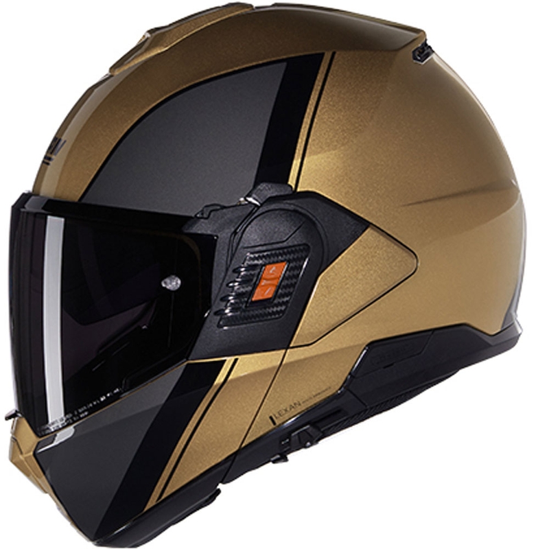 Cască de motocicletă pliabilă Nolan N120-1 Verniciatura Speciale N-COM 342 nisip-negru
