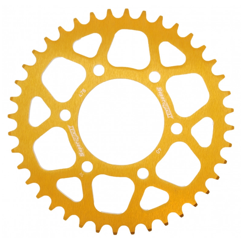 Rear ALU sprocket SUPERSPROX auriu 40T, 520