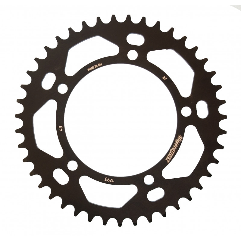 Rear ALU sprocket SUPERSPROX Negru 43T, 520
