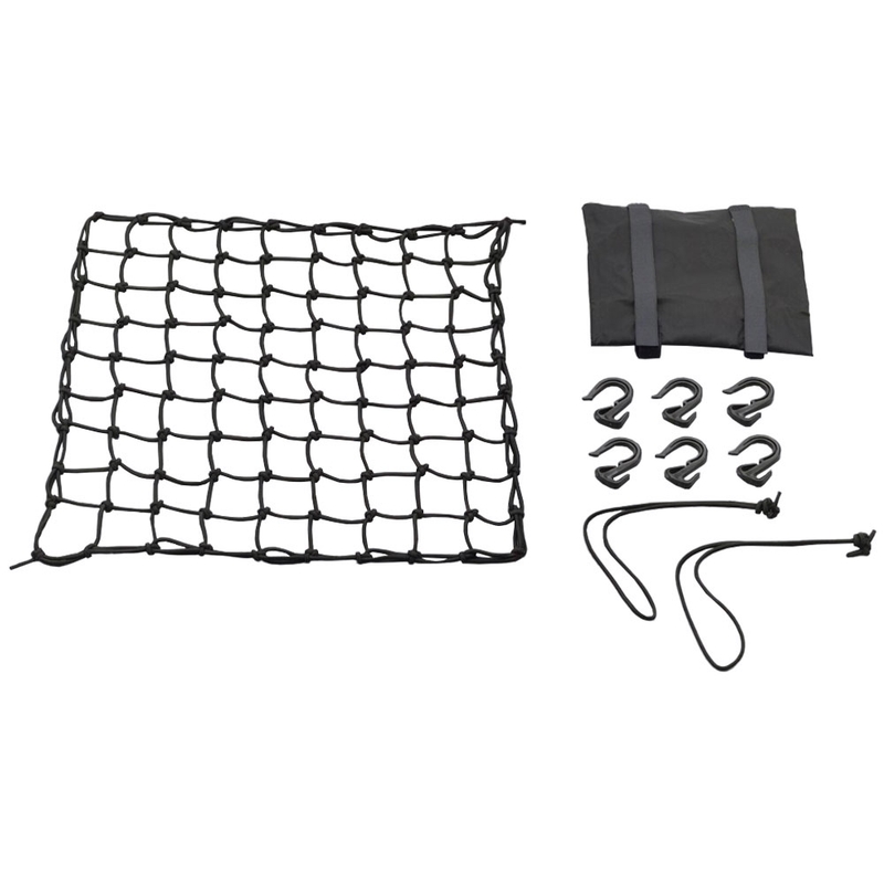 Plasa de bagaje flexibila pentru motociclete cu carlige din plastic Daytona 40 x 40 cm neagra