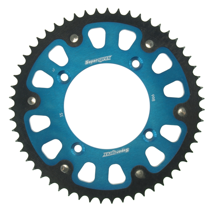 Rear sprocket SUPERSPROX STEALTH Albastru 55T, 428