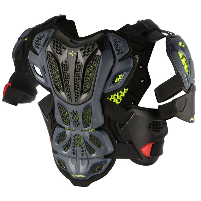 Protecție de corp Alpinestars A-10 negru-roșu-galben-fluo lichidare