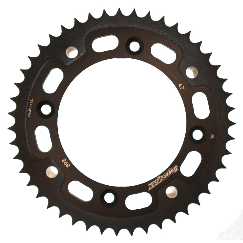 Foaie spate SUPERSPROX STEALTH Negru 47T, 428