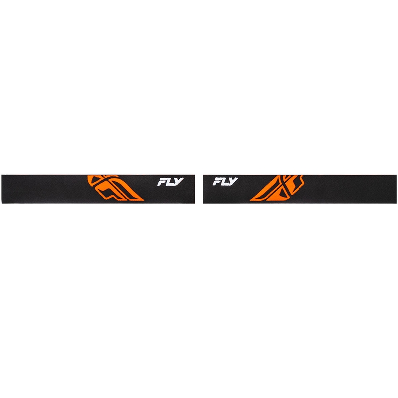 Ochelari de motocross pentru copii FLY Racing Focus negru-portocaliu II cu plexiglas transparent