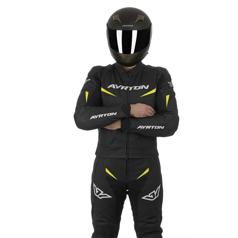 Salopetă Ayrton Curtiss V8 negru-galben-fluo