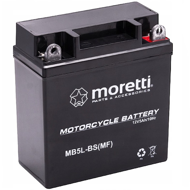 Baterie cu gel fără întreținere Moretti MB5L-BS, 12V 5Ah fără voltmetru