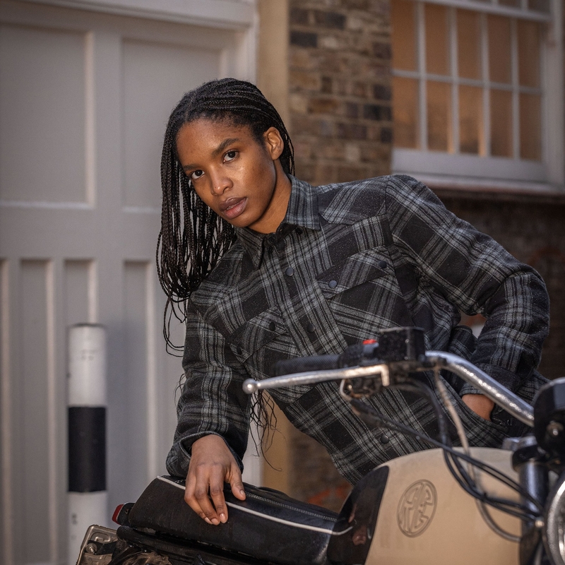 Cămașă motociclistă Oxford Kickback 3.0 gri pentru femei