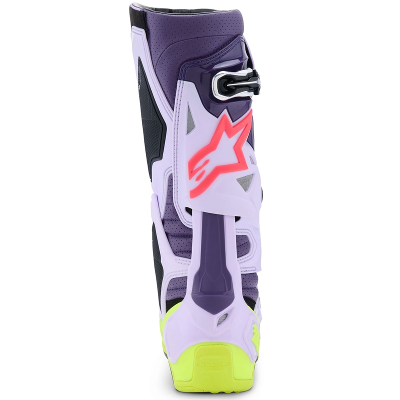 Ghete Motocicletă Alpinestars Tech 10 Superventilate Mov-Galben Fluo-Roz