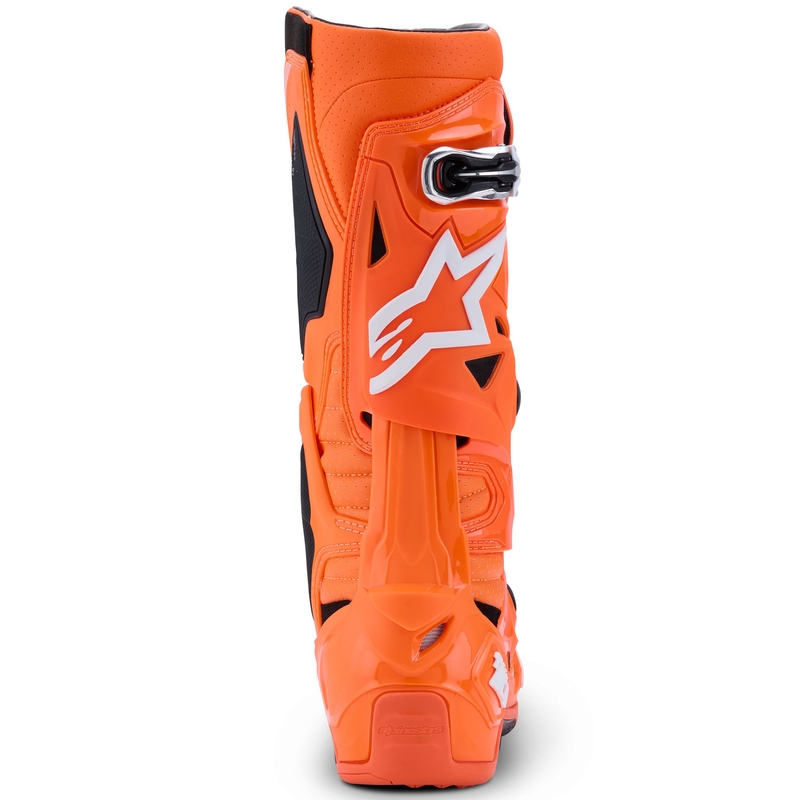 Ghete moto Alpinestars Tech 10 Supervented portocaliu fluo-negru-alb