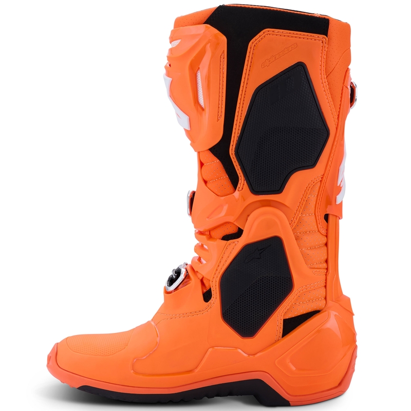 Ghete moto Alpinestars Tech 10 Supervented portocaliu fluo-negru-alb