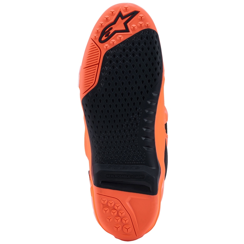 Ghete moto Alpinestars Tech 10 Supervented portocaliu fluo-negru-alb