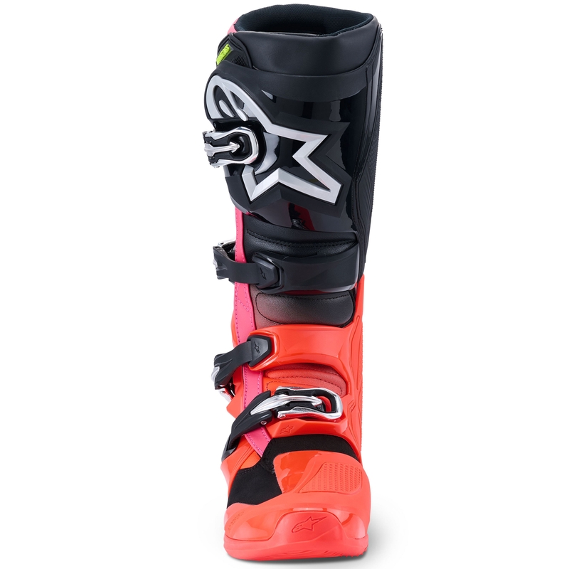 Ghete moto Alpinestars Tech 7 negru-roșu fluo-roz fluo