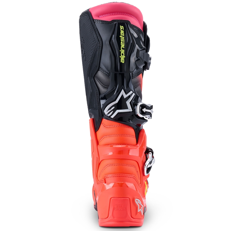 Ghete moto Alpinestars Tech 7 negru-roșu fluo-roz fluo
