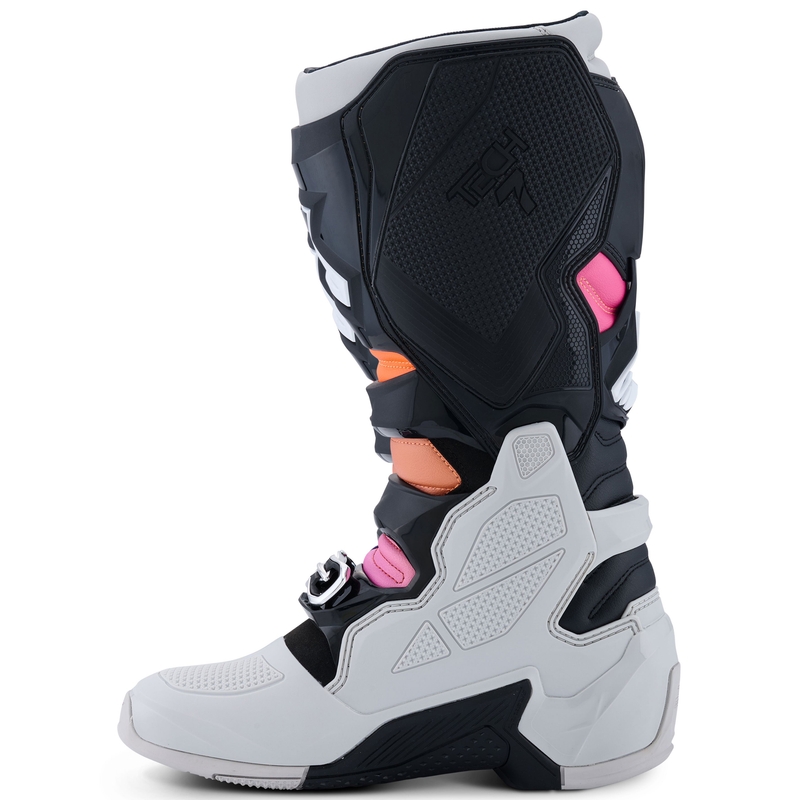 Ghete moto Alpinestars Tech 7 negru-gri deschis-portocaliu fluo-gradient