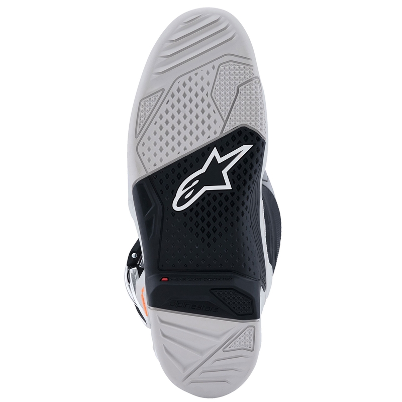 Ghete moto Alpinestars Tech 7 negru-gri deschis-portocaliu fluo-gradient