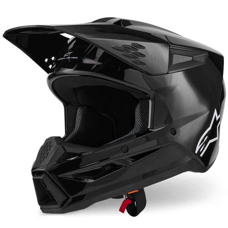 Cască motocross Alpinestars S-M3 Solid neagră