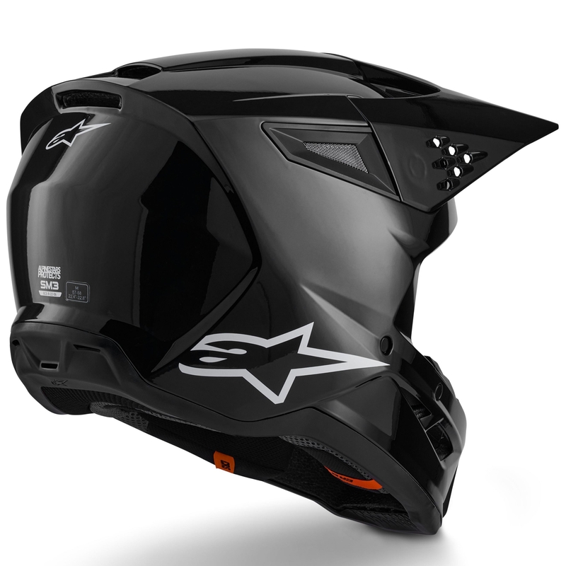 Cască motocross Alpinestars S-M3 Solid neagră