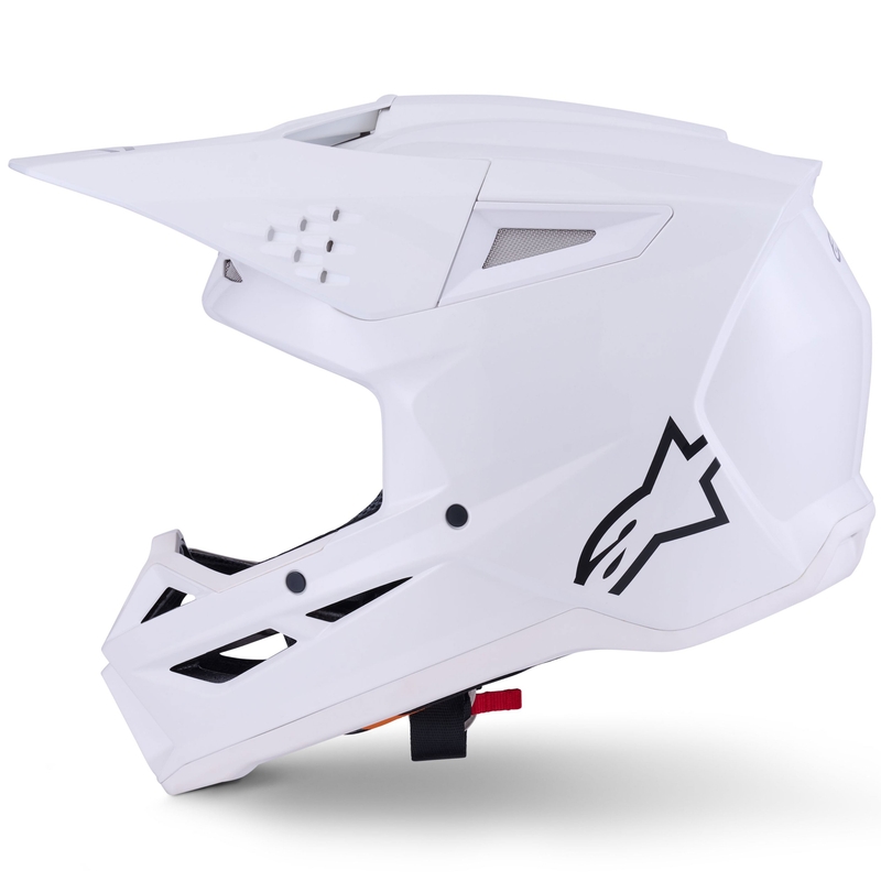Cască motocross Alpinestars S-M3 Solid albă