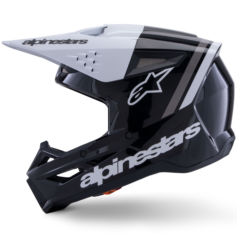 Cască motocross Alpinestars S-M3 Radium negru-alb-gri