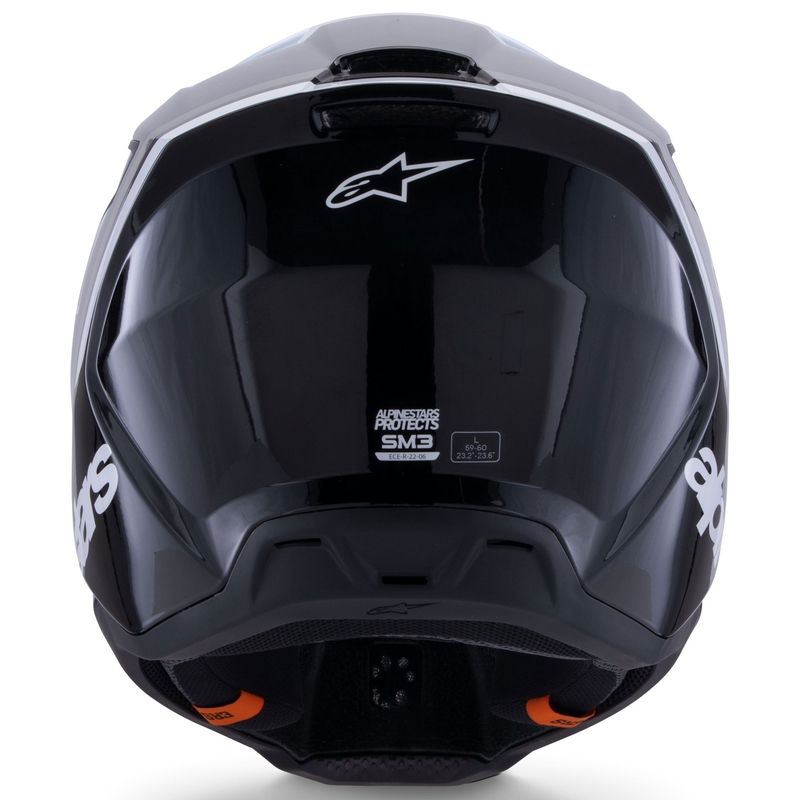 Cască motocross Alpinestars S-M3 Radium negru-alb-gri