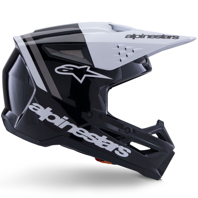 Cască motocross Alpinestars S-M3 Radium negru-alb-gri