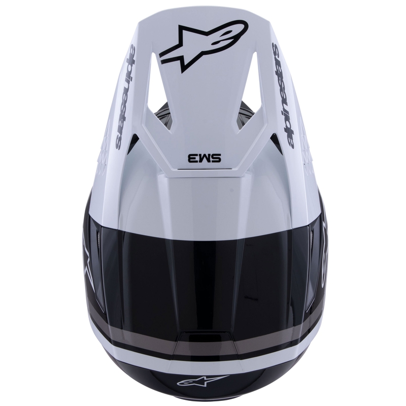 Cască motocross Alpinestars S-M3 Radium negru-alb-gri