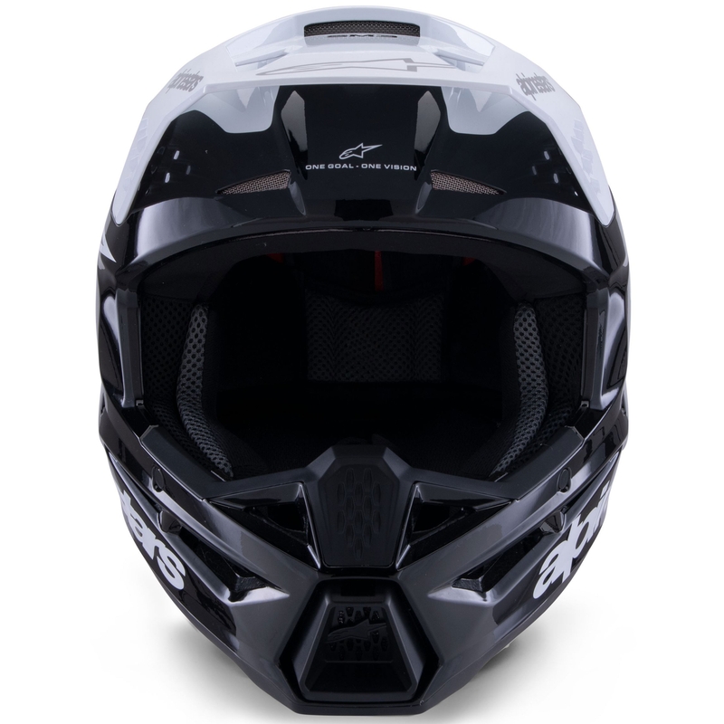Cască motocross Alpinestars S-M3 Radium negru-alb-gri