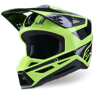 Cască motocross Alpinestars S-M3 Heat galben-negru fluo
