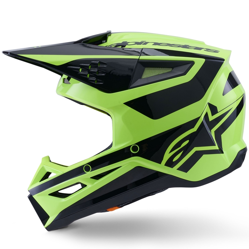 Cască motocross Alpinestars S-M3 Heat galben-negru fluo