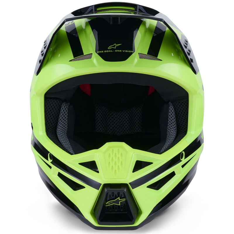 Cască motocross Alpinestars S-M3 Heat galben-negru fluo
