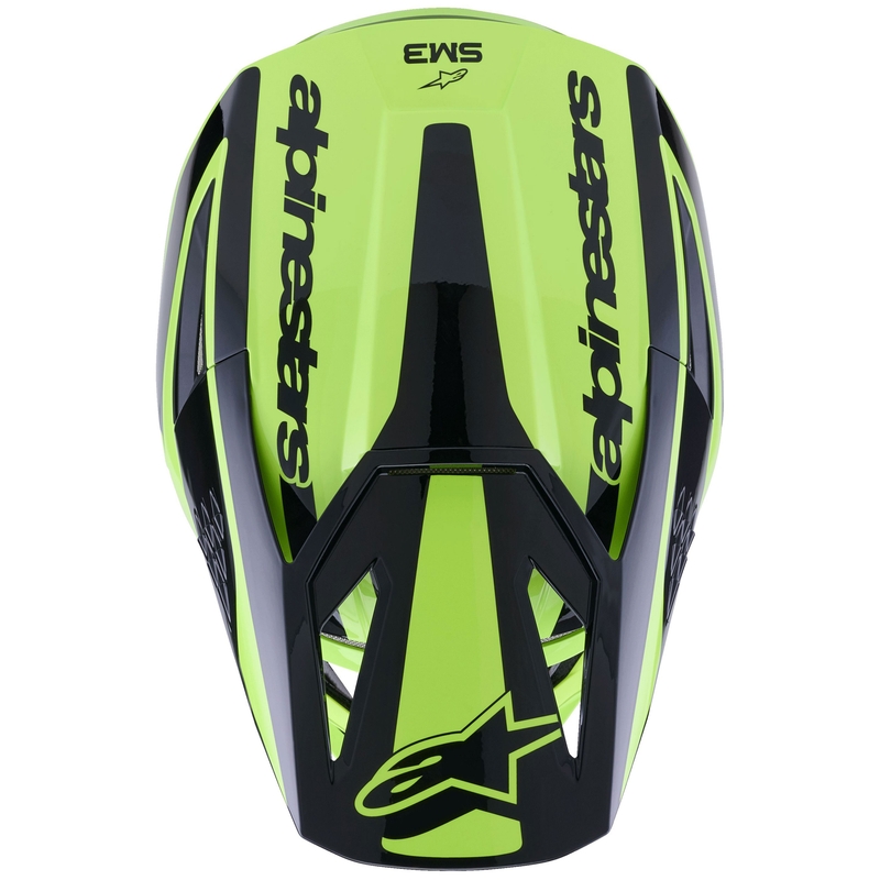 Cască motocross Alpinestars S-M3 Heat galben-negru fluo