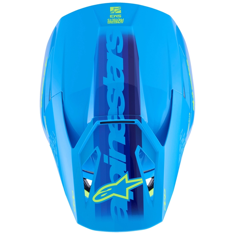 Cască motocross Alpinestars S-M3 Force albastru-galben fluo