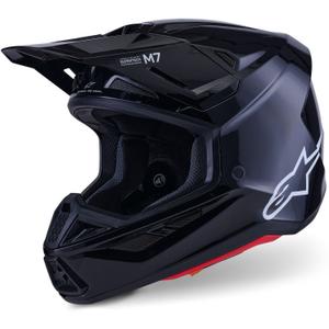 Cască motocross Alpinestars SM7 Solid neagră