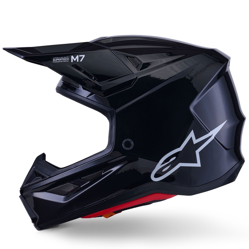Cască motocross Alpinestars SM7 Solid neagră