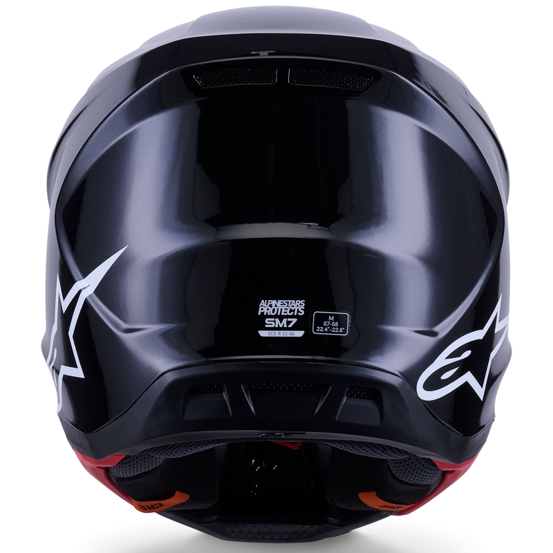 Cască motocross Alpinestars SM7 Solid neagră