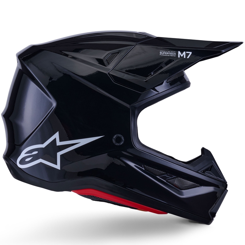 Cască motocross Alpinestars SM7 Solid neagră