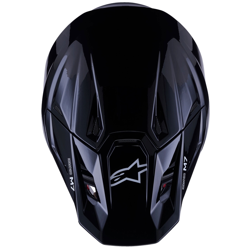 Cască motocross Alpinestars SM7 Solid neagră