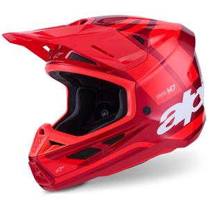 Cască motocross Alpinestars SM7 Core roșie