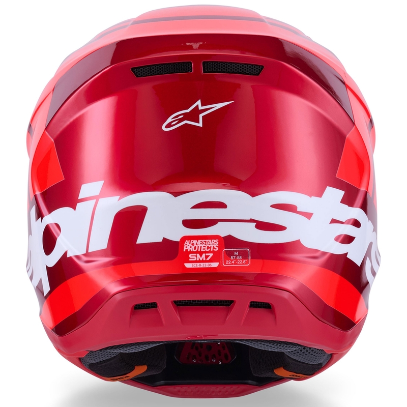 Cască motocross Alpinestars SM7 Core roșie
