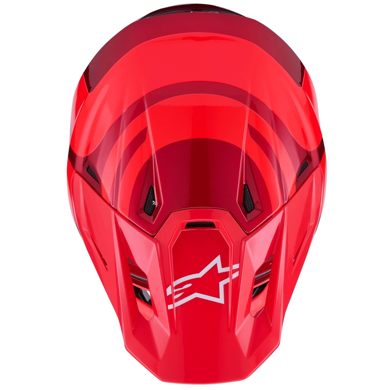 Cască motocross Alpinestars SM7 Core roșie