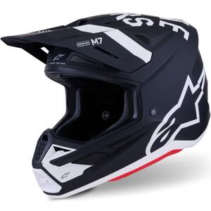 Cască motocross Alpinestars SM7 Dasher negru mat-alb