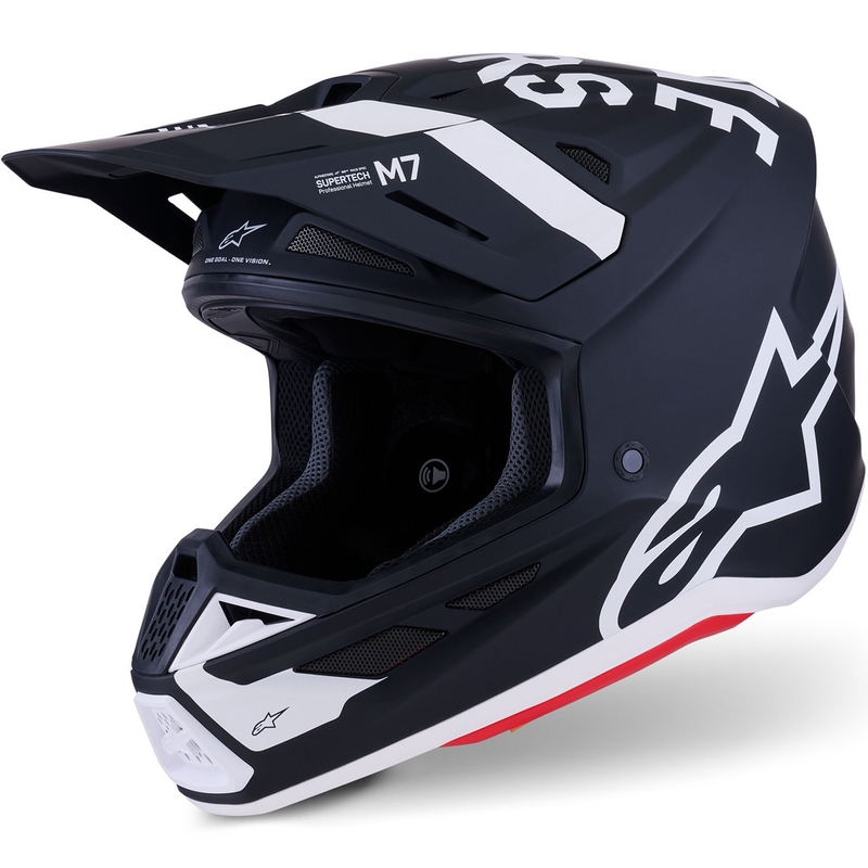 Cască motocross Alpinestars SM7 Dasher negru mat-alb
